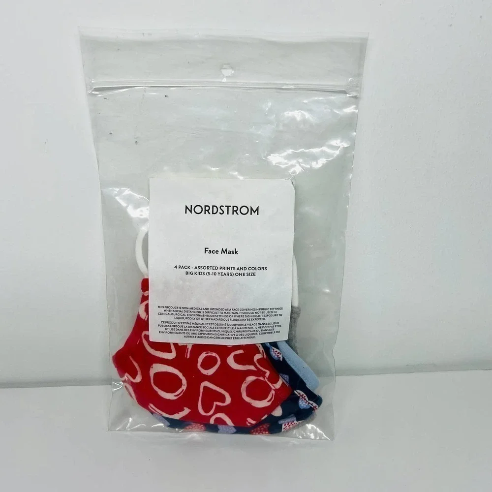 Nordstrom Girls 4-Pack Cute Cotton Face Masks
